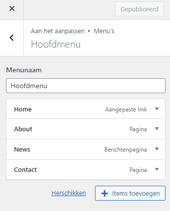 Instruction on how to edit a menu item in WordPress