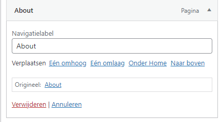 Change or remove menu labels and set up dropdown menus