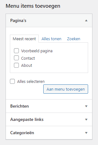 How to add items to the WordPress menu