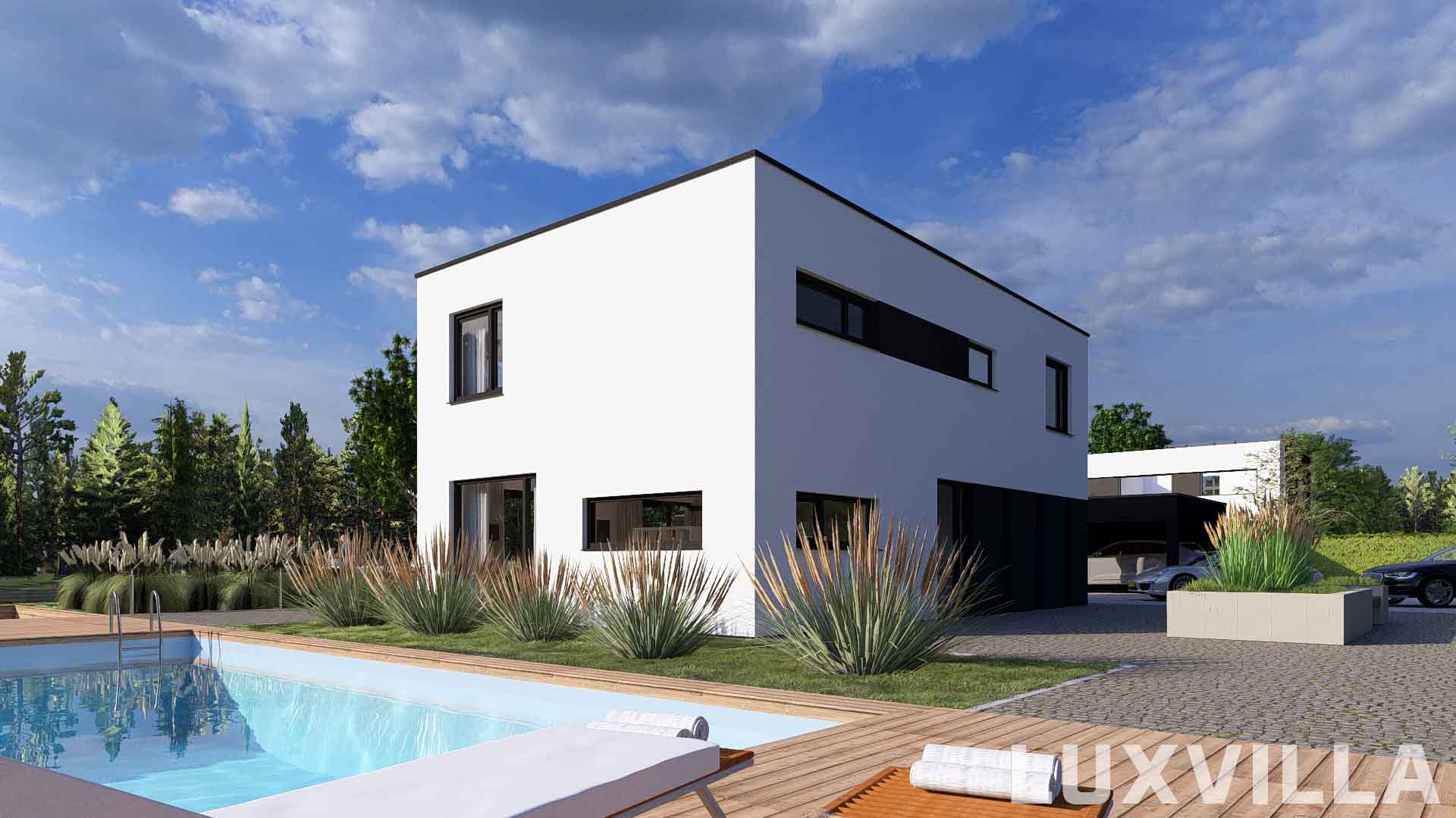 schets hackfort voorgevel luxvilla