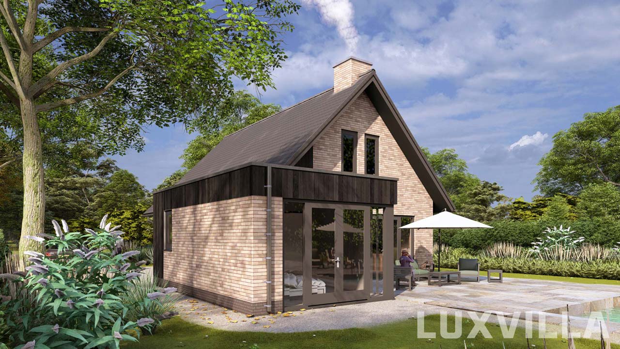 achterzijde Schuurwoning Wildenborch 02 levensloopbestendig wonen kan door te slapen op de begena grond hoe mooi is het dan om wakker te worden met zicht op jouw tuin