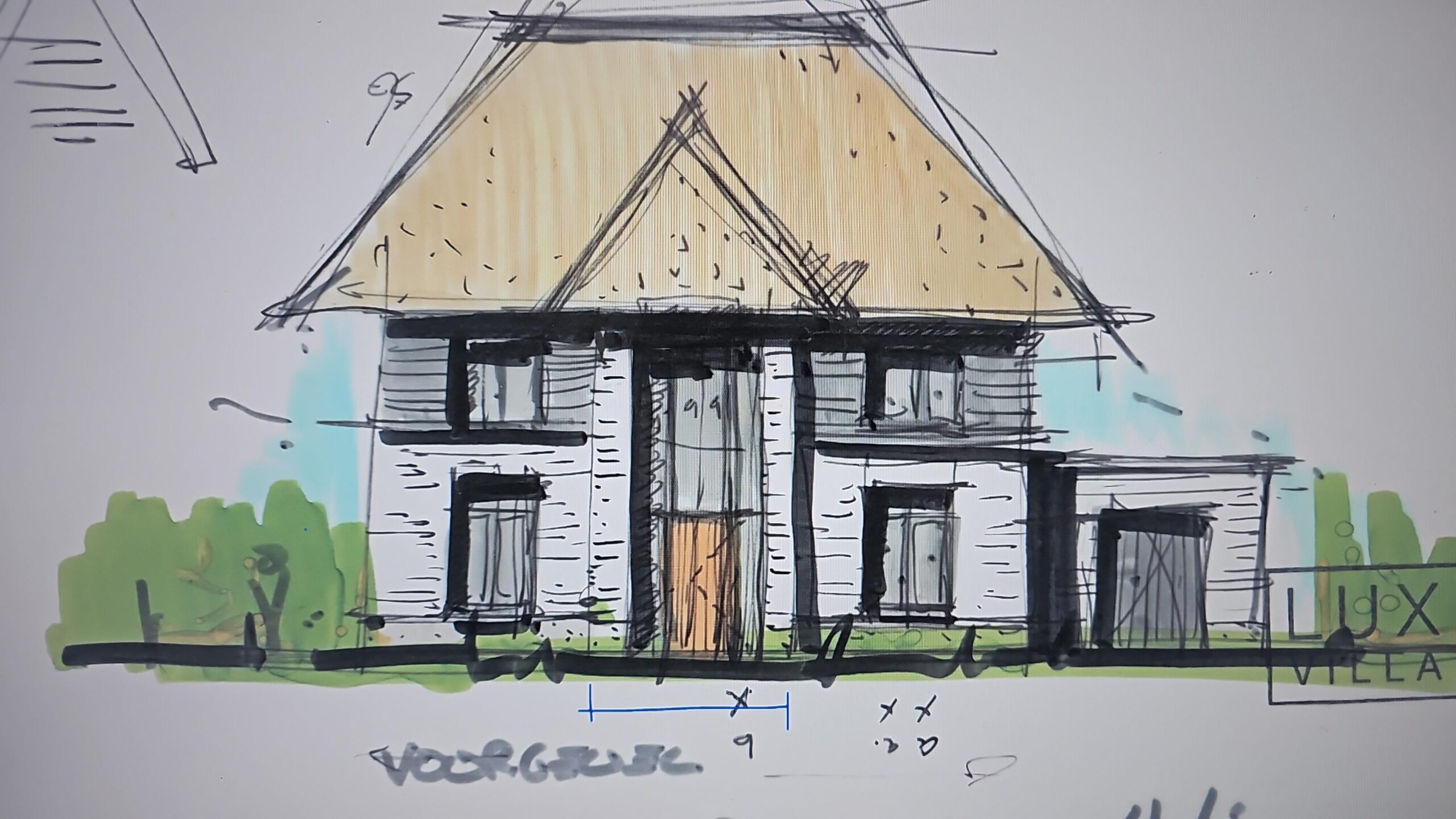 SCHETSONTWERP LUXVILLA HERENHUIS LEMMER