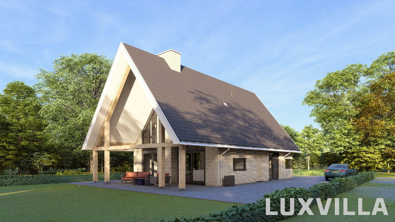 Schuurwoning Hengelo Overijssel – tuinzijde met veranda