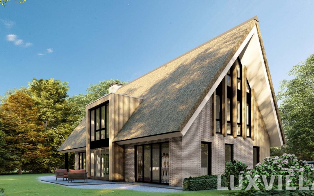 Schuurwoning met rieten dak Hof fan Lemmer Ontwerp