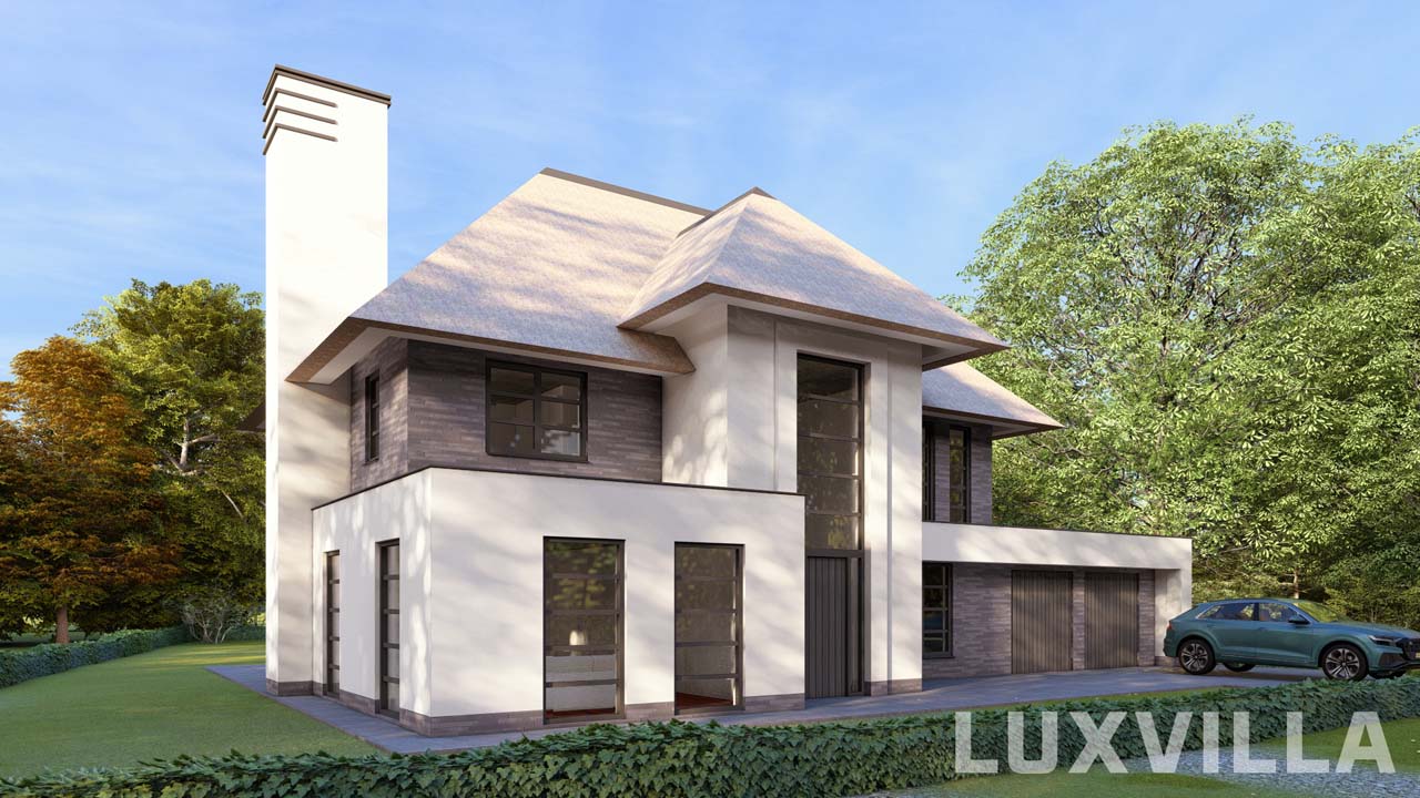 imposante voorgevel modern herenhuis hackfort sint philipsland