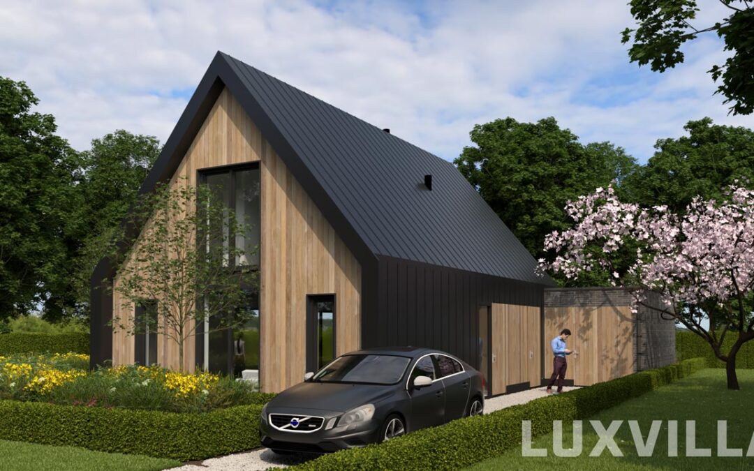 fraai wonen op en bouwkavel Gilze Bolberg middels deze stoere en moderne schuurwoning van LUXVILLA