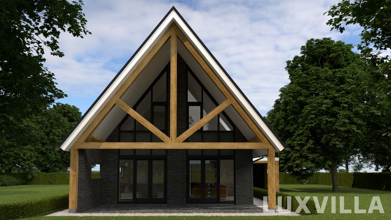 schetsontwerp schuurwoning voorst met garage en carport