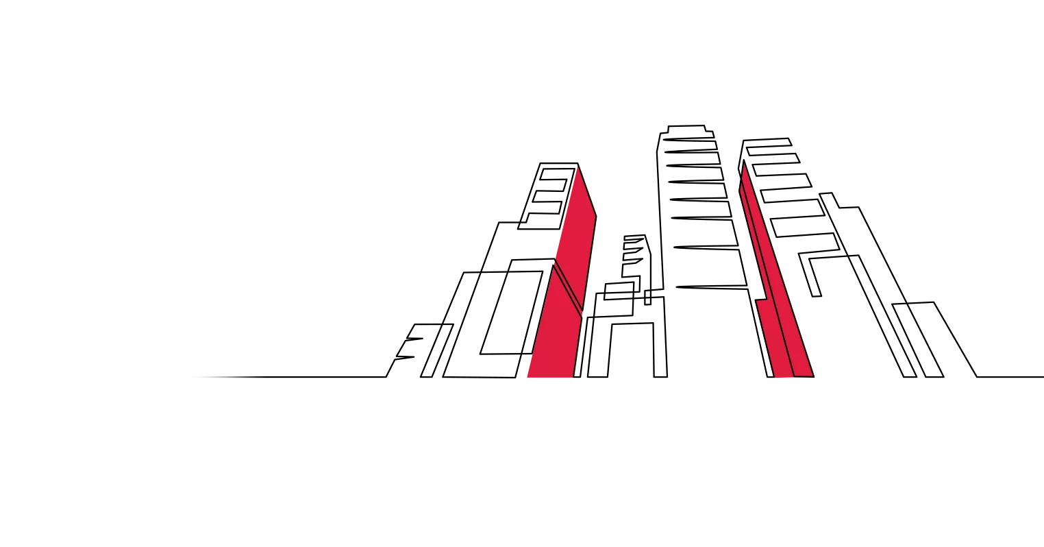 Illustration of apartment buildings