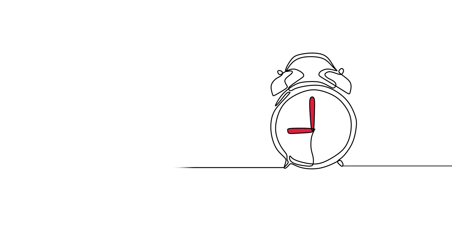 Illustration of a clock set to 9 o'clock