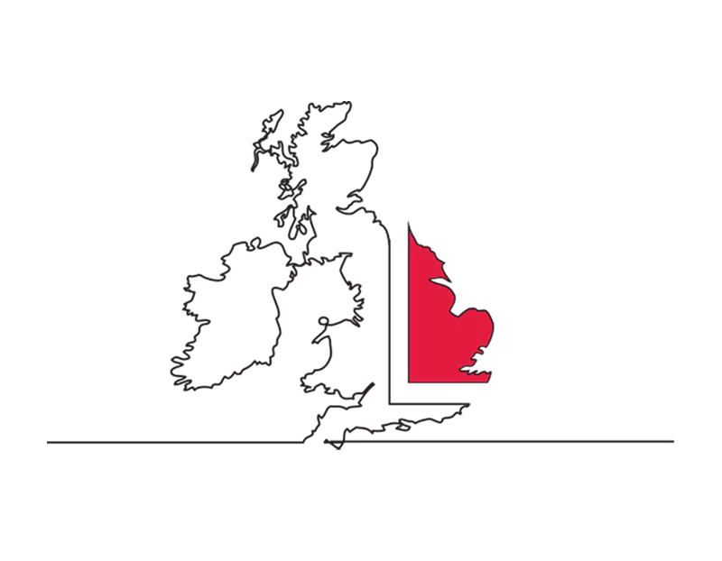 Illustration of the United Kingdom showing a portion separated from the red and highlighted in red