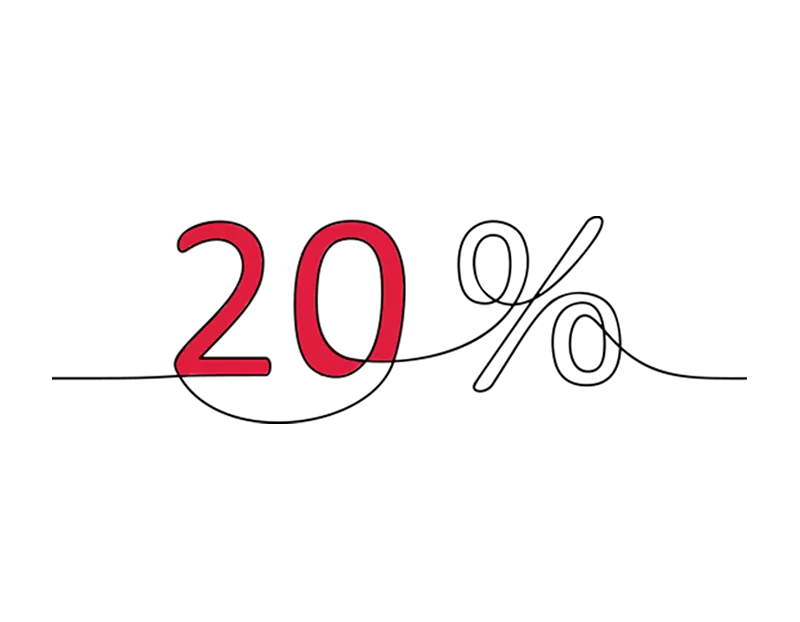 Illustration of 20%