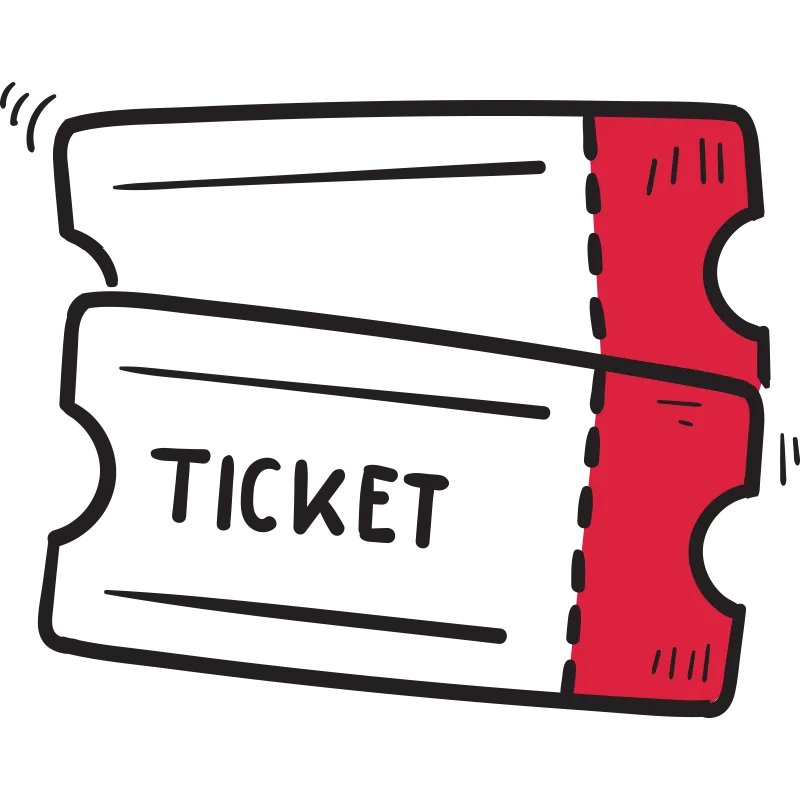An illustration of two tickets