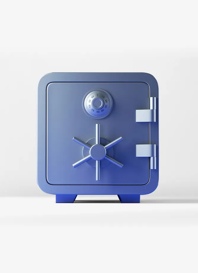 A small safe with a dial