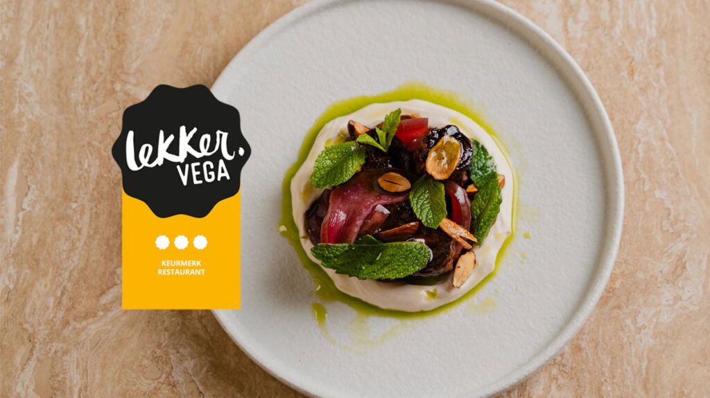 Lekker Vega Keurmerk in de waardering Goud voor vegan fine-dining restaurant Bonboon in Amsterdam