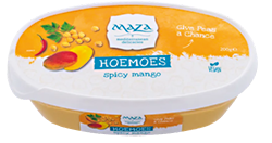 recept sabiche met spicy mango hummus van Maza