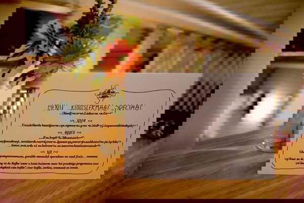 menu van deze avond tijdens ons bezoek aan Nieuw Sion Diepenveen nabij Deventer