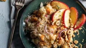 Zoete aardappelstamppot zuurkool