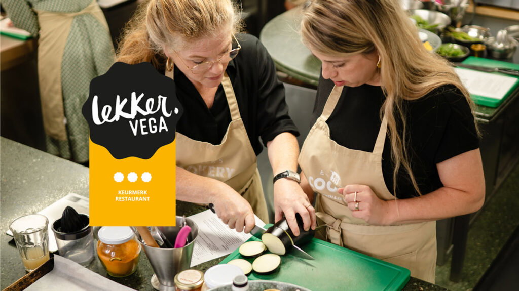 esther's cookery heeft Lekker Vega keurmerk Goud voor haar kookstudio