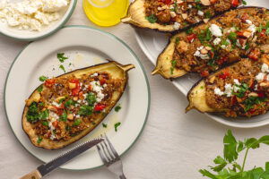 Gevulde aubergine