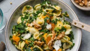 Bloemkool met gorgonzola pasta