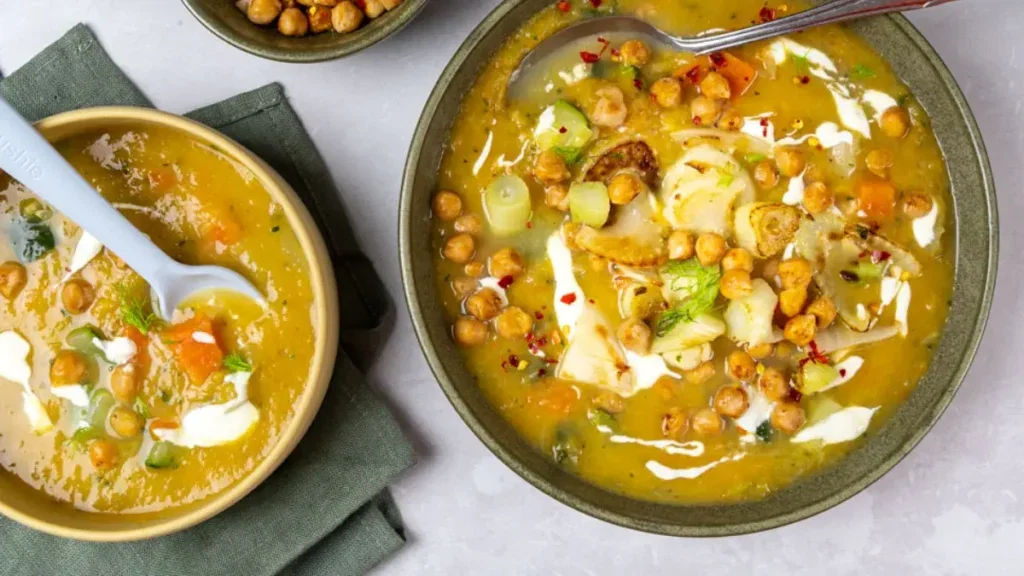Courgettesoep met zoete aardappelen recept