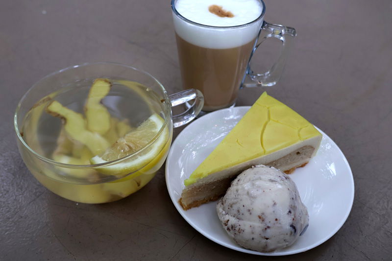 vegan dessert als geweldige afsluiter van ons diner bij Spirit Rotterdam