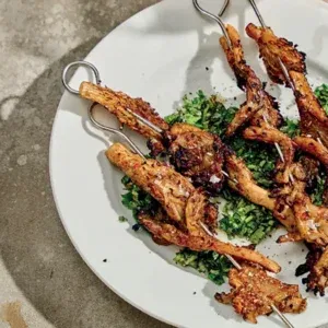 Buiten Koken oesterzwammen spies