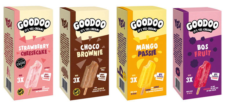 dit plantaardig ijs van smaakmaker goodoo zie je in de supermarkt