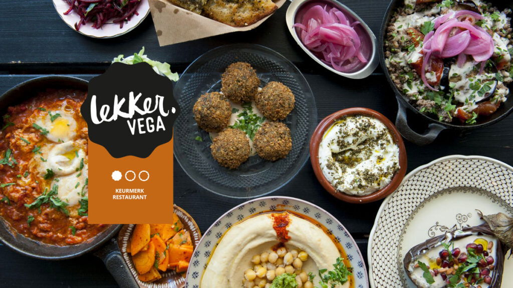 veel vegetarische en plantaardige opties bij de lokaties van restaurant DnA Jordaan Oost en Zuid
