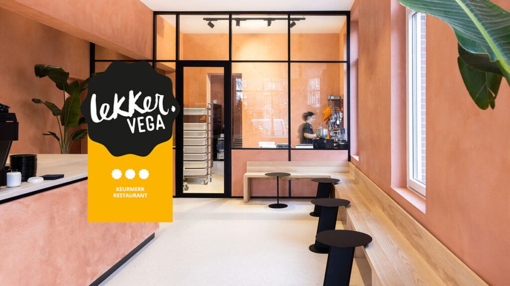 prachtig interieur van vegan hotspot Margo's Bellamyplein Amsterdam