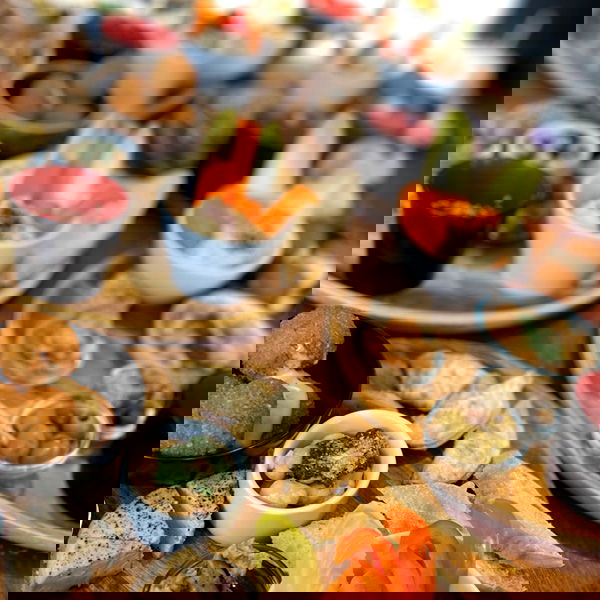 Plantaardige antipasti bij Restaurant Hagedis