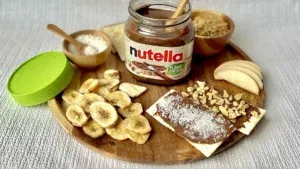 Vegan zoete borrelplank met Nutella