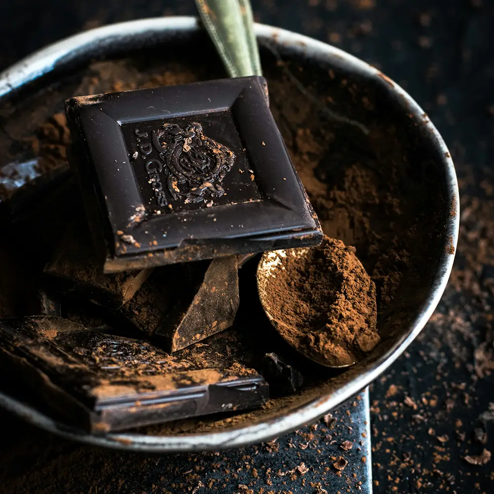 Gezonde warme chocolademelk