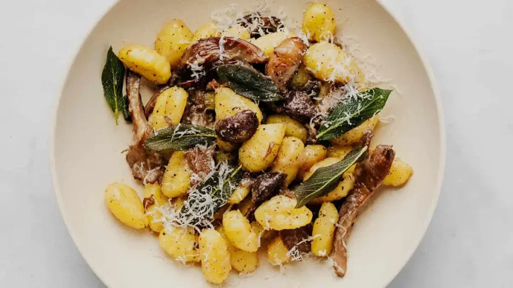 Gnocchi met paddenstoelen