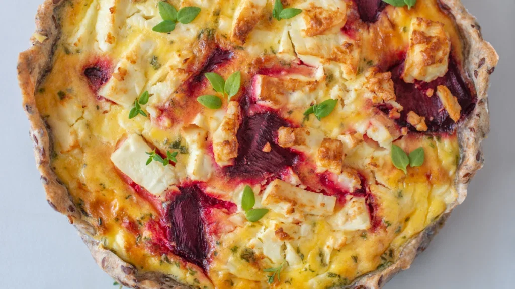 Quiche met bieten