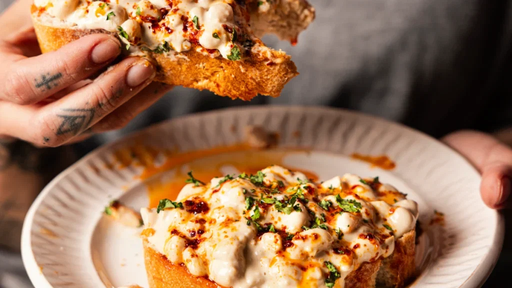 Witte bonen op toast