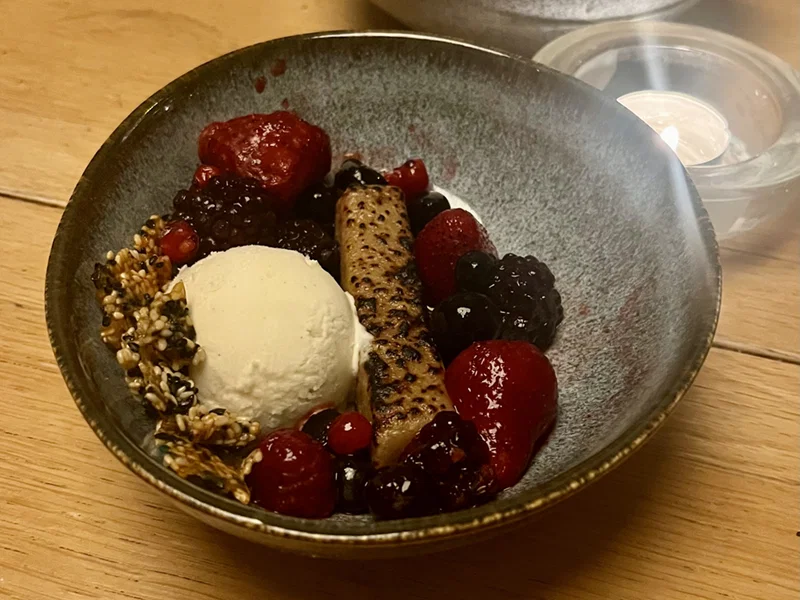 het derde plantaardige nagerechtje dat wij proefden voor onze recensie van restaurant Hagedis