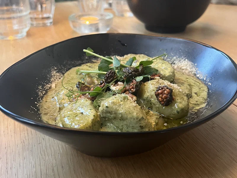 De vegan gnocchi van Restaurant Hagedis