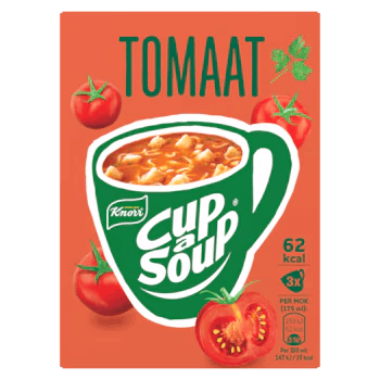 Knorr cup a soup met V-Label keurmerk