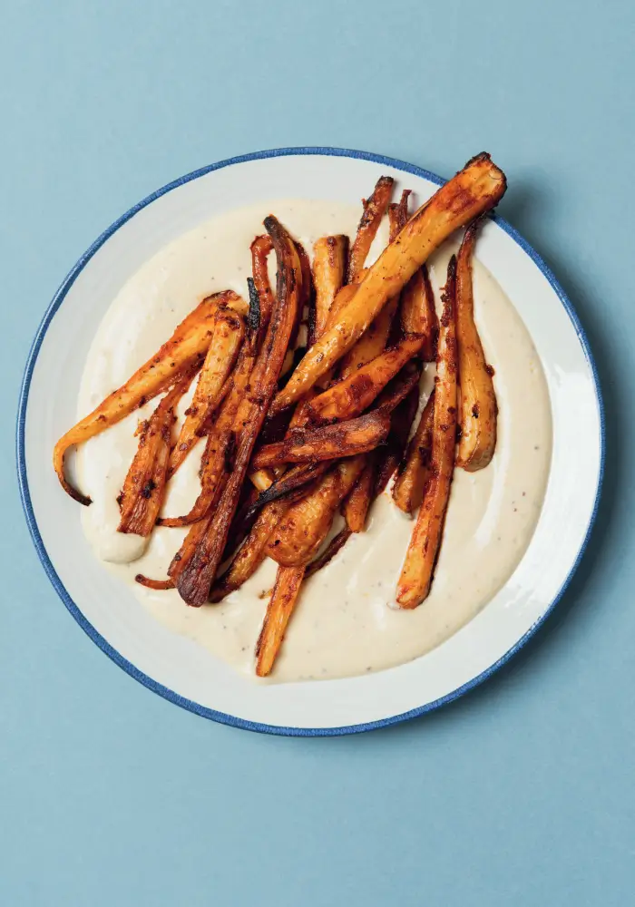 Pastinaak geroosterd met harissa uit ABUNDANT