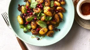 Tofu ground beef gnocchi