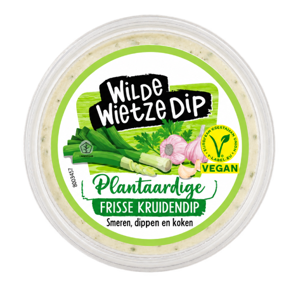 Wilde Wietze vegan dip met V-Label keurmerk